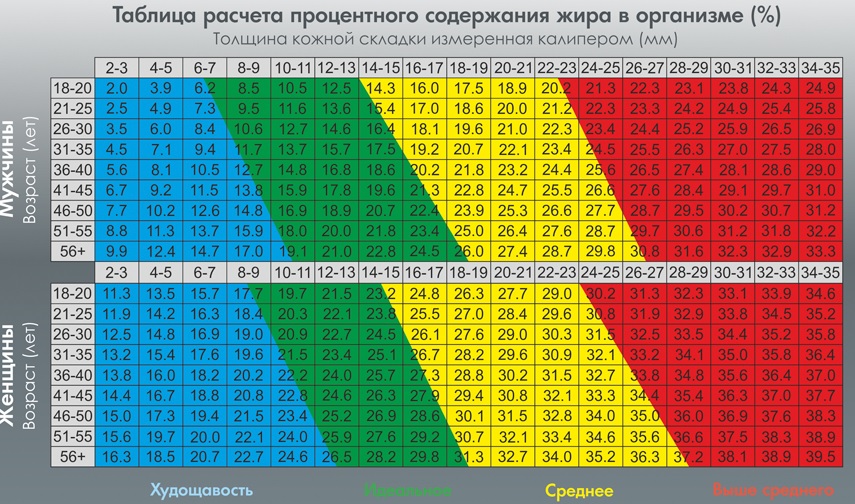 Процент жира фото